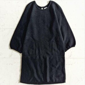 Tomorrowland BALLSEY cashmere angora knit dress in black